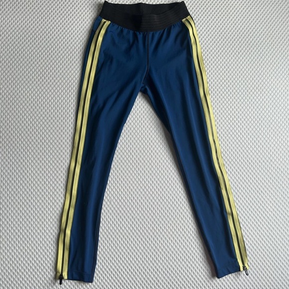 Athleta x Derek Lam 10C Side Zip Leggings Small Blue Yellow Black Athleisure - Picture 6 of 6